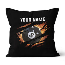 Load image into Gallery viewer, 8 Ball Pool Fire 3D Printed Billiard Pillow Custom Unique Throw Pillow TDM0744