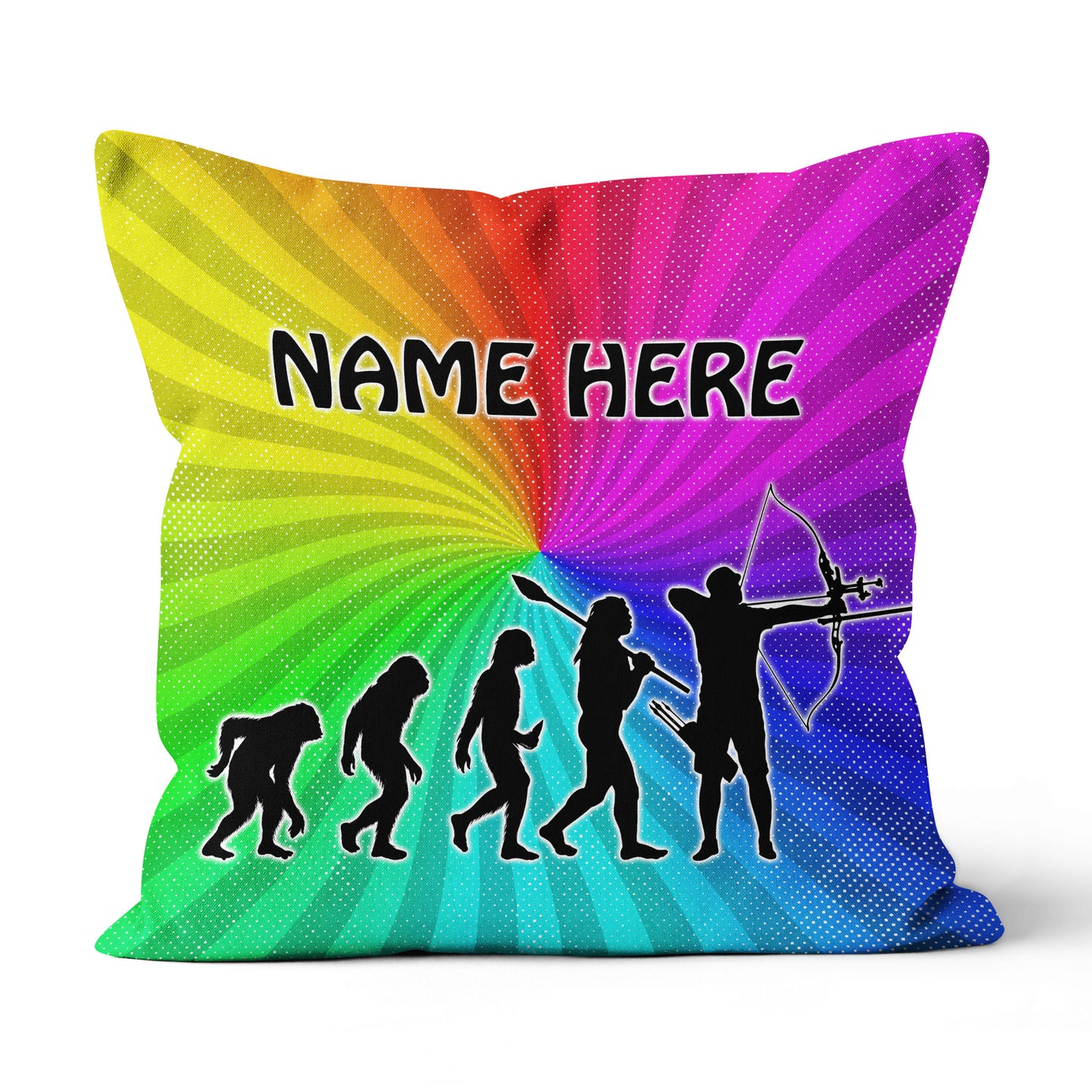 Personalized Funny Archery Evolution Pillow, Archery Colorful Pillows TDM0897