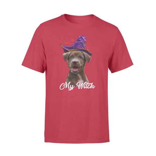 My dog is my witch - custom image for Halloween personalized gift - Standard T-shirt