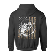 Load image into Gallery viewer, Bass Camouflage USA Flag bass fishing - Standard Hoodie