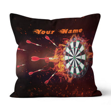 Load image into Gallery viewer, Fire Burning Dartboard Custom Pillow Personalized Darts Gifts For Player LDT1119