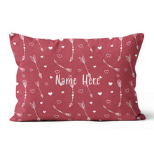 Load image into Gallery viewer, Personalized Arrows Archery With Hearts Throw Pillow Valentine Gifts Ideas VHM0940