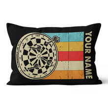 Load image into Gallery viewer, Colorful Retro Dartboard Pillow Personalized Darts Gifts For Dart Player LDT1103