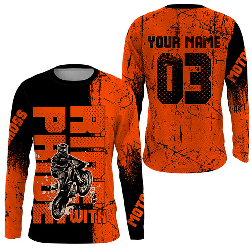 Ride With Pride Personalized Motocross Jersey UPF30+ Kid Adult MX Racing Shirt Dirt Bike NMS1191