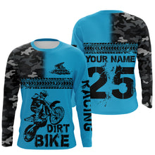 Load image into Gallery viewer, Personalized Motocross camo jersey UV protective MX for youth kid adult dirt bike off-road shirt PDT79