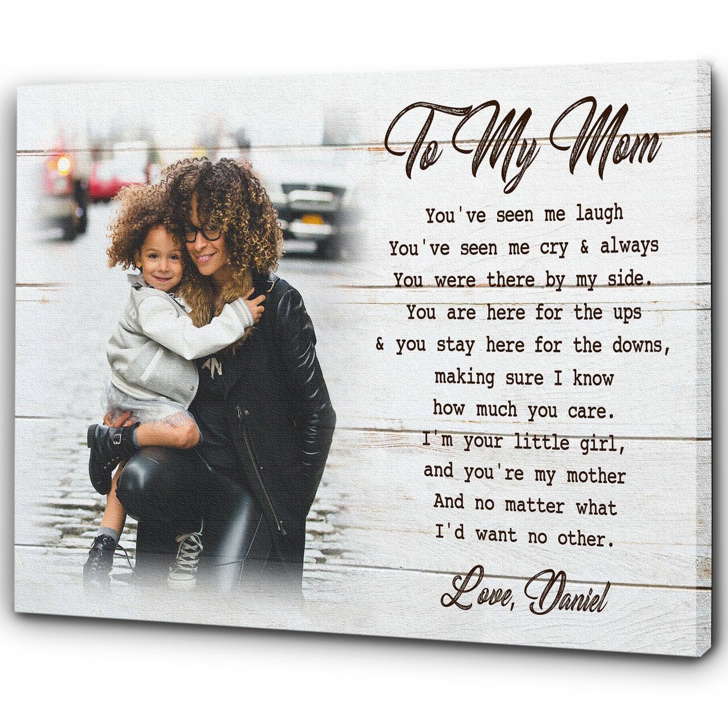 Personalized Mom Canvas - Daughter & Mother Custom Canvas Mother's Day Gift, Mom Birthday Christmas Gift N2462