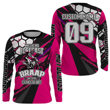 Load image into Gallery viewer, Girls Women Funny Motocross Jersey Personalized UPF30+ MX Racing Dirt Bike Long Sleeves NMS1227