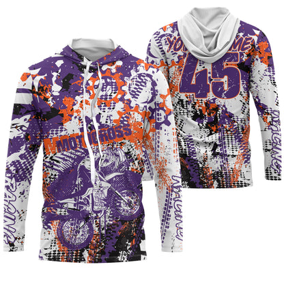 Custom purple MX riding jersey youth kid adult Motocross racing dirt bike off-road motorcycle PDT14