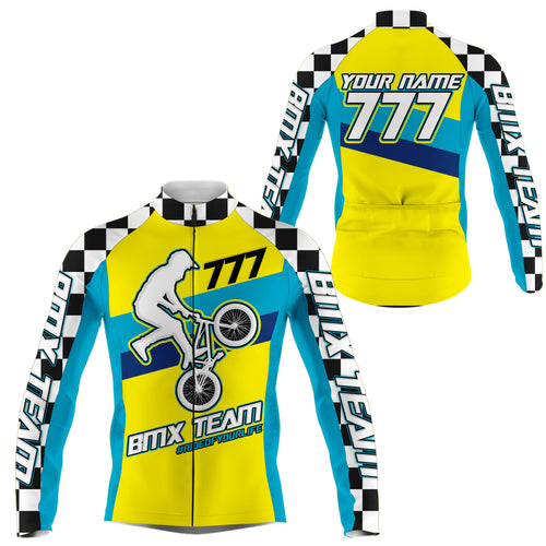 Personalized Mens cycling jersey with pockets Custom BMX racing gear Ride life bike shirts| SLC21