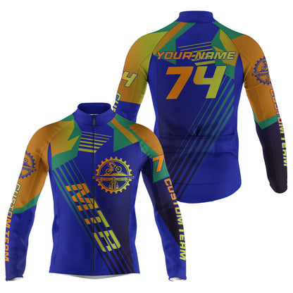 Mens long short sleeve Mountain bike cycling jersey with pockets MTB cycle gear Bicycling shirt| SLC121