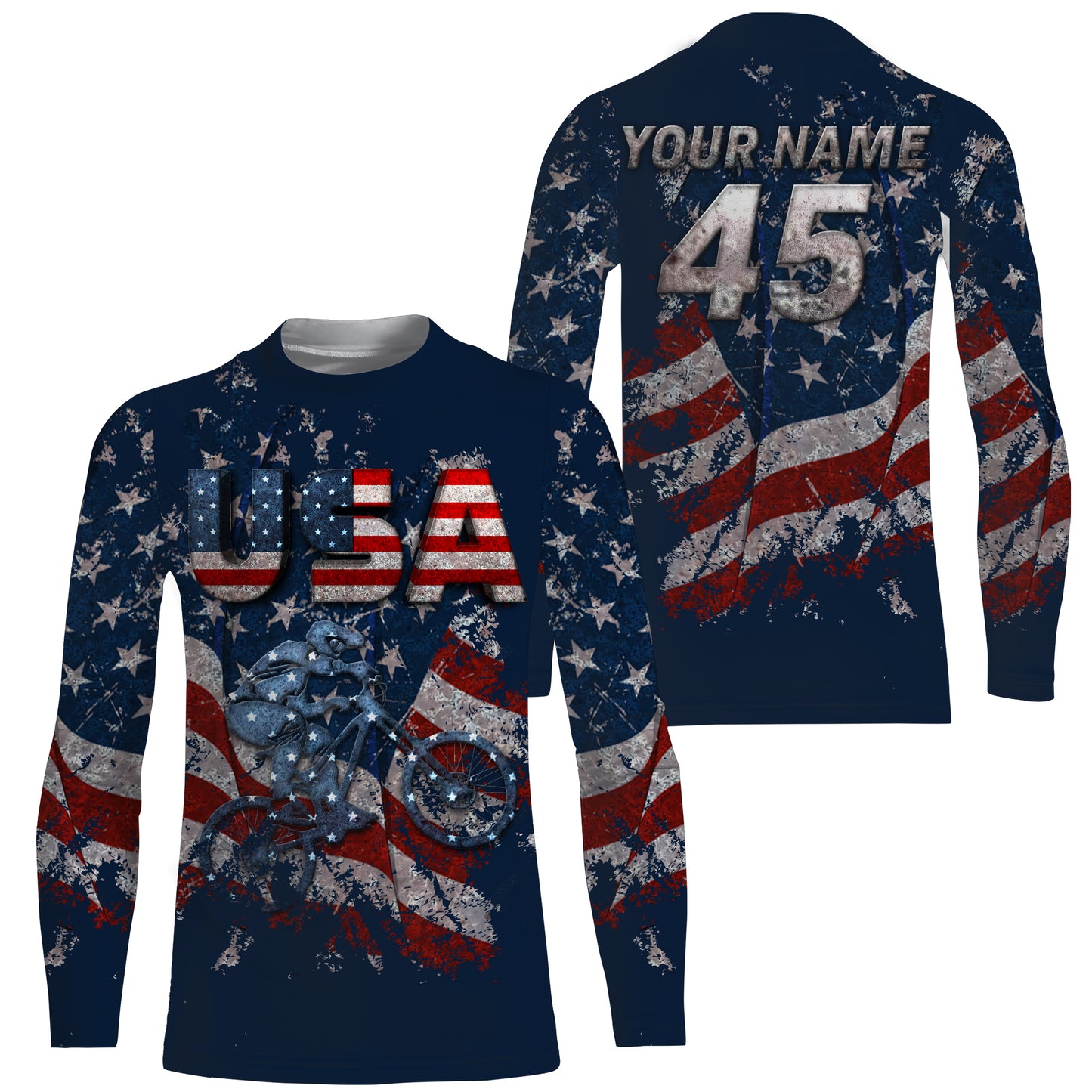 Custom American BMX jersey Adult kid bike shirts UPF30+ USA bicycle motocross gear Cycling clothes| SLC69
