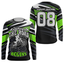 Load image into Gallery viewer, Personalized Dirt Bike Jersey UPF30+ Where The Road Ends The Fun Begins Motocross MX Racing NMS1155