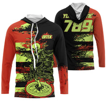 Load image into Gallery viewer, Orange BMX racing jersey Personalized UPF30+ Skull off-road bike shirts Adult kid cycling clothes| SLC33