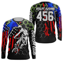 Load image into Gallery viewer, American Adult kid BMX jersey UPF30+ Custom riding jersey Team USA cycling gear Extreme bike shirts| SLC79