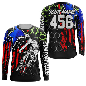 American Adult kid BMX jersey UPF30+ Custom riding jersey Team USA cycling gear Extreme bike shirts| SLC79