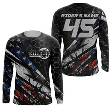 Load image into Gallery viewer, Extreme custom dirt bike jersey kid men women USA Patriotic UV Motocross shirt for biker motorcycle PDT409