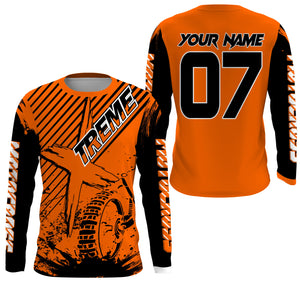 Custom orange MX jersey shirt UV protective extreme kid adult motocross bike racing motorcycle PDT37