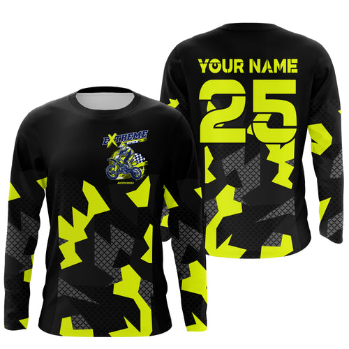 Personalized camouflage motocross jersey UPF30+ men women kid dirt bike racing off-road motorcycle NMS973