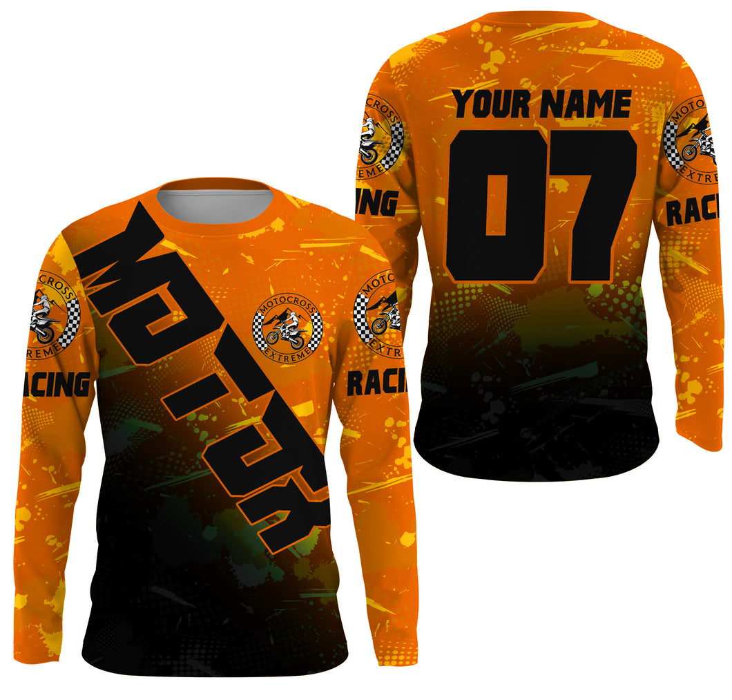 Personalized MotoX Motocross Jersey UPF30+ Kid Adult Dirt Bike Racing Off-road Motorcycle Shirt NMS1118