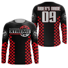 Load image into Gallery viewer, Red Motocross jersey custom kid men women UPF30+ dirt bike riding extreme MX shirt motorcycle PDT95