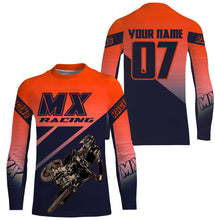 Load image into Gallery viewer, Orange MX racing jersey custom motocross UV protective adult&amp;kid dirt bike off-road motorcycle| NMS898