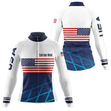 Load image into Gallery viewer, American cycling jersey Men Women UPF50+ USA cycle gear with 3 pockets MTB BMX mountain bike shirt| SLC166