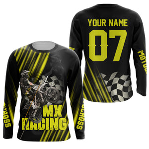 Cool Personalized Motocross Jersey UPF30+ Kid Adult MX Racing Dirt Bike Long Sleeves NMS1122