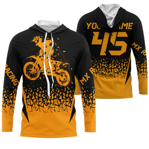 MX racing jersey personalized motocross UPF30+ adult&kid orange dirt bike off-road motorcycle| NMS875