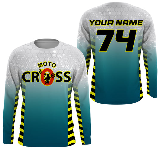 Custom name&number MX racing jersey kids men women dirt bike Motocross offroad UPF30+ motorcycle PDT122