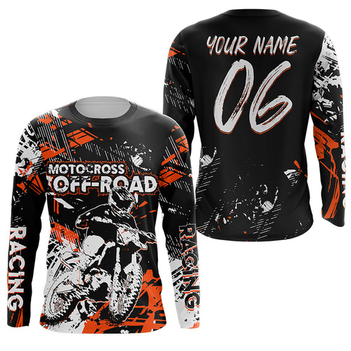 Personalized Motocross off-road jersey UPF30+ extreme kid&adult dirt bike racing motorcycle shirt PDT261