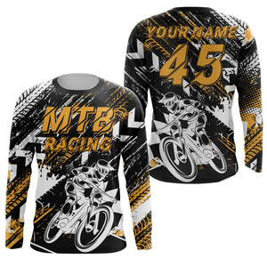 Personalized MTB jersey UPF30+ Mountain bike gear Downhill trails cycling top Adult kid MTB shirt | SLC100