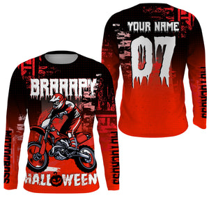 Braaapy Halloween personalized motocross jersey UPF30+ kids men women dirt bike costume for bikers NMS1042