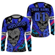 Load image into Gallery viewer, Skull Motocross Jersey Personalized UPF30+ Youth&amp;Adult Dirt Bike MX Racing Off-road Long Sleeves NMS1259