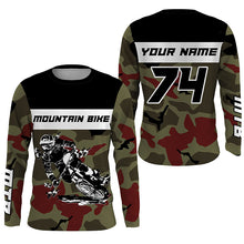 Load image into Gallery viewer, Camo adult kid MTB jersey UPF30+ mountain bike shirt Cycling trail downhill clothes Biking gear| SLC233