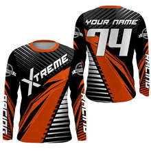 Load image into Gallery viewer, Personalized Motocross riding jersey custom number&amp;name orange dirt bike racing motorcycle off-road PDT227