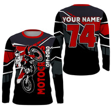 Load image into Gallery viewer, Personalized Motocross Jersey UPF30+ Off-road Kid Adult Dirt Bike MX Racing Long Sleeves NMS1142