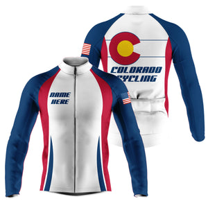 Colorado cycling jersey mens UPF50+ bike shirt CO cycling tops with pockets Colorado MTB BMX shirt| SLC241