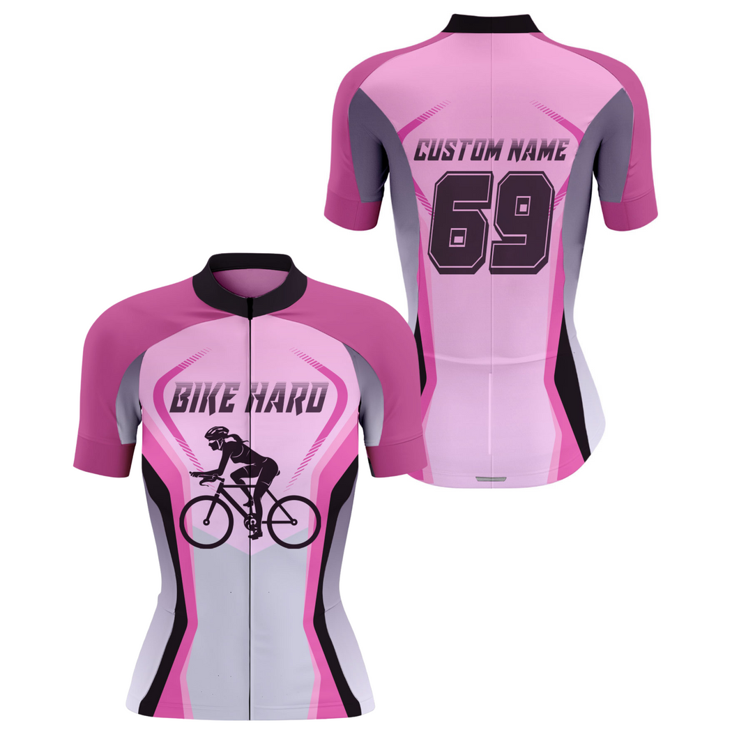 Pink Custom Womens Cycling Jersey Bike Hard Female Biker Riding Road Cycle Mountain Bicycling| NMS844