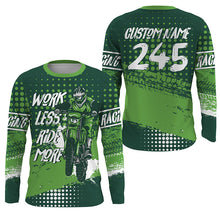 Load image into Gallery viewer, Work Less Ride More custom dirt bike kid men women jersey UPF30+ extreme Motocross shirt PDT343