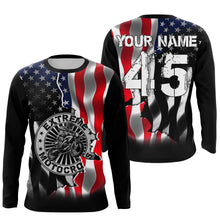 Load image into Gallery viewer, US flag Extreme Motocross personalized jersey UPF30+ Patriotic motorcycle long sleeves dirt bike NMS1059