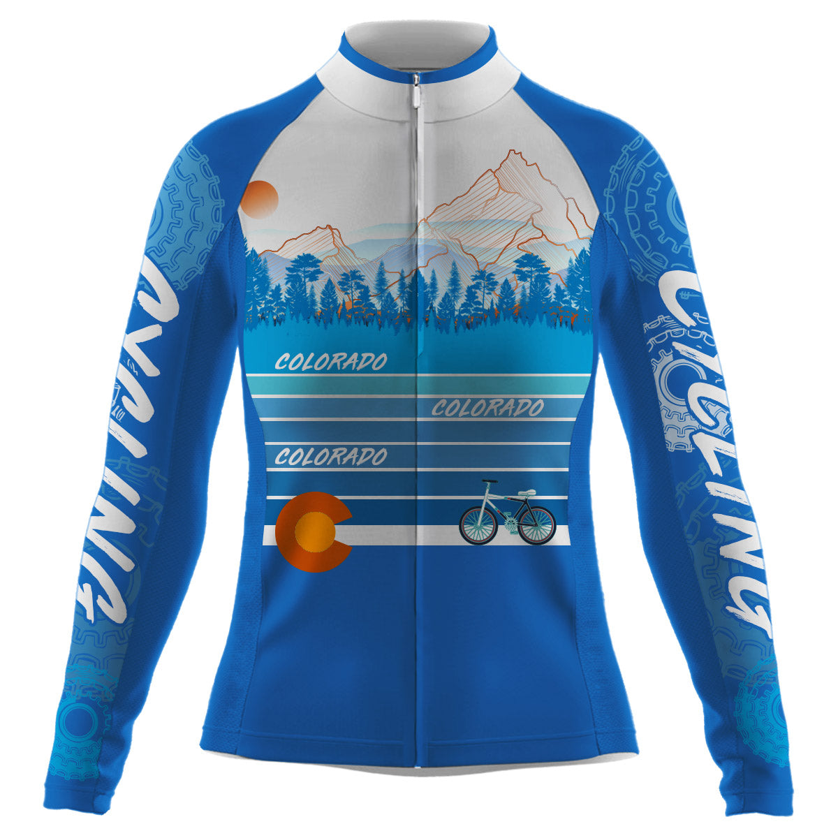 CO Colorado Womens Cycling Jersey Custom Name&Number Female Cyclist Bicycle Riders Cross Country Biking| NMS797