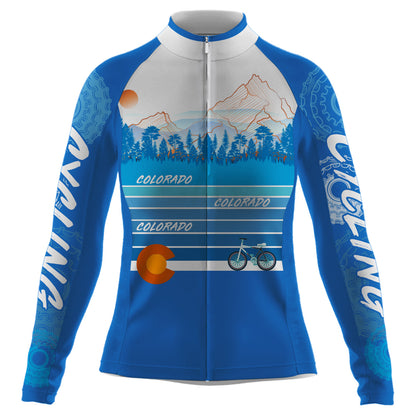 CO Colorado Womens Cycling Jersey Custom Name&Number Female Cyclist Bicycle Riders Cross Country Biking| NMS797