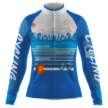 Load image into Gallery viewer, CO Colorado Womens Cycling Jersey Custom Name&amp;Number Female Cyclist Bicycle Riders Cross Country Biking| NMS797