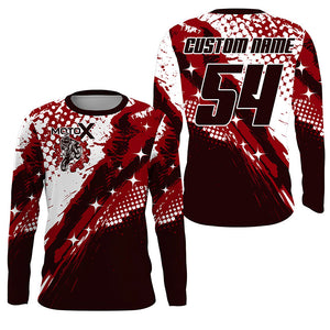 Kid adult custom Motocross jersey UPF30+ extreme dirt bike off-road shirt motorcycle PDT395