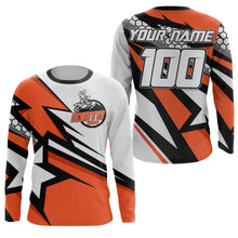 Load image into Gallery viewer, Custom orange motocross jersey UV protect kid&amp;adult dirt bike MX racing off-road motorcycle shirt| NMS884