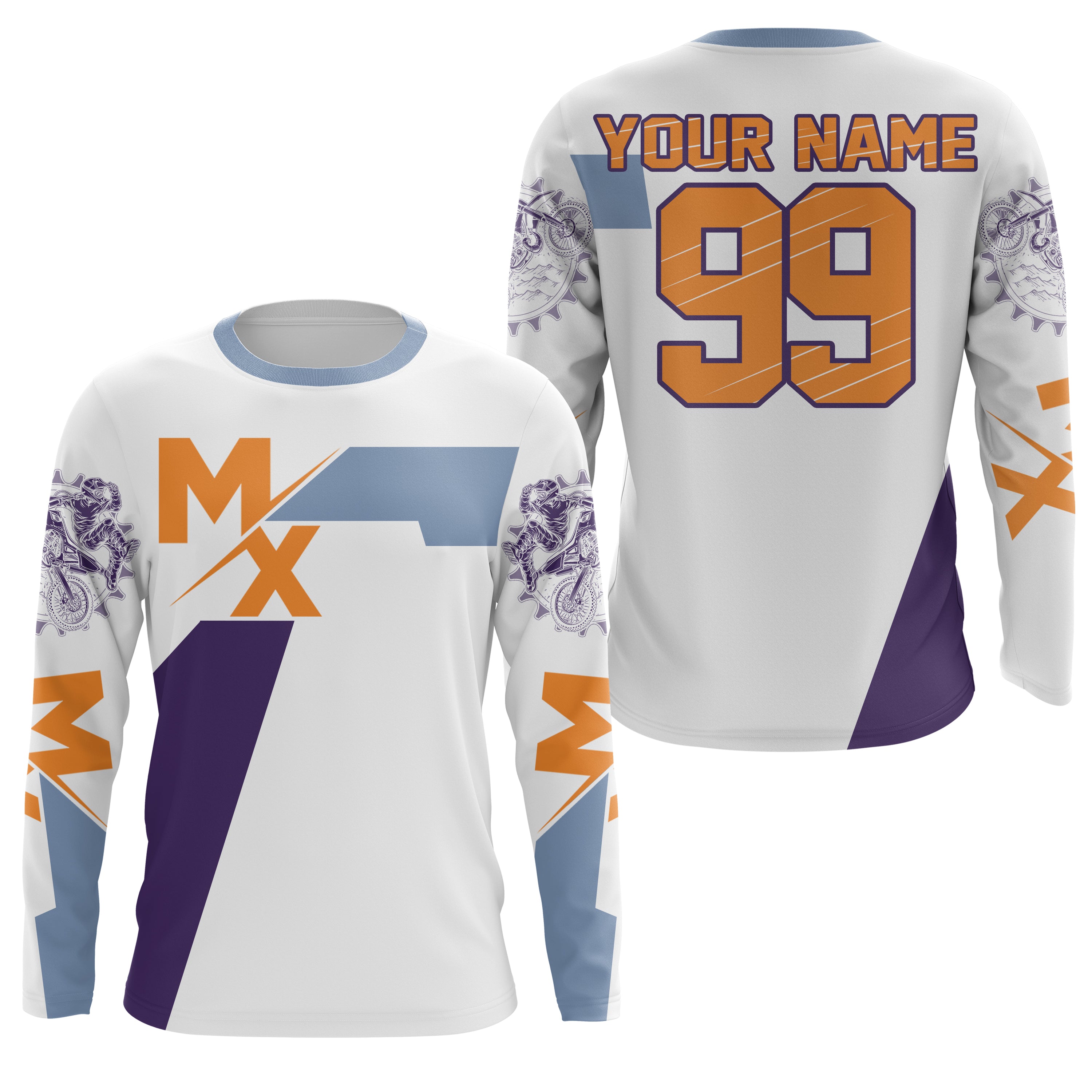 Custom Long-sleeve Basketball Shirt With Name & Number Long 