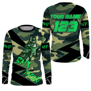 Gren BMX racing jersey UPF30+ Custom camouflage adult kid BMX shirt Extreme cycling bicycle gear| SLC56