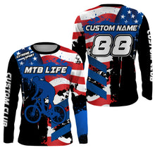 Load image into Gallery viewer, MTB Life American mountain bike jersey Kid adult biking shirt UPF30+ cycling gear bicycle clothes| SLC97