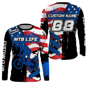 MTB Life American mountain bike jersey Kid adult biking shirt UPF30+ cycling gear bicycle clothes| SLC97