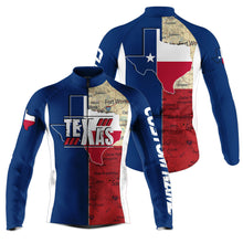 Load image into Gallery viewer, Texas Men&#39;s cycling jersey with full zip UPF50+ bike shirt 3-rear pockets MTB BMX cycle gear| SLC144